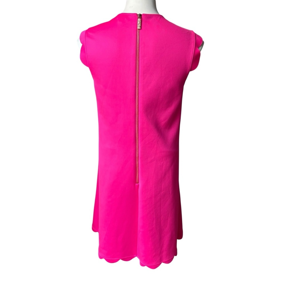 Ted Baker London Fresh Start Swing Mini Dress Pink Scalloped Hem, Sz US 6 - Picture 3 of 15